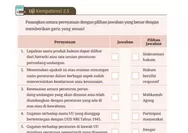 Kunci Jawaban PKN kelas 10 SMA Uji Kompetensi 2.5 Halaman 112 Kurikulum Merdeka: Pasangkan Antar Pernyataan