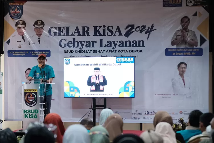 Wakil Walikota Depok, Imam Budi Hartono membuka Gebyar RSUD Khidmat Sehat Afiat (KiSA) 2024, Selasa (10/9). (ist)