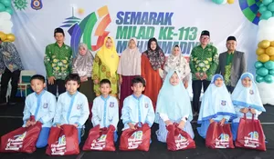 Perayaan Milad Ke-113 Muhammadiyah di Limo Depok Sukses, SD Muhammadiyah Meruyung Donasikan 150 Paket