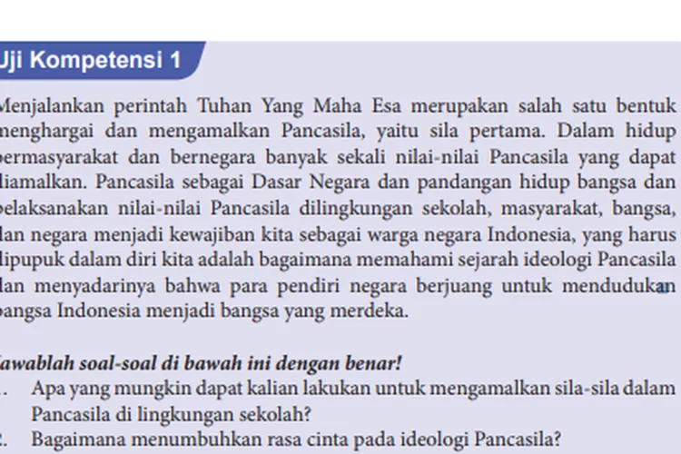 Uji Kompetensi 1 PKN Kelas 8 SMP Halaman 23, Memahami Kedudukan Dan ...