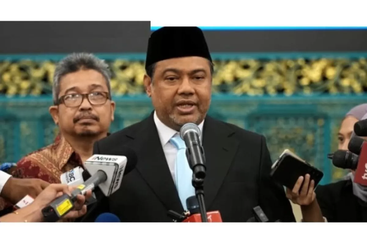 Presiden KSPI Said Iqbal usai dilantik memberikan keterangan kepada awak media.