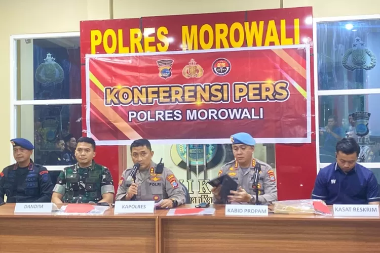Polres Morowali gelar konferensi pers pengungkapan kasus meninggalnya Moh Rijal korban pengeroyokan di Bahodopi  (Ist)