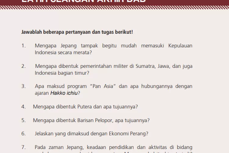 Kunci Jawaban Sejarah K13 Kelas 11 Bab 5 Halaman 72: Latih Ulangan ...