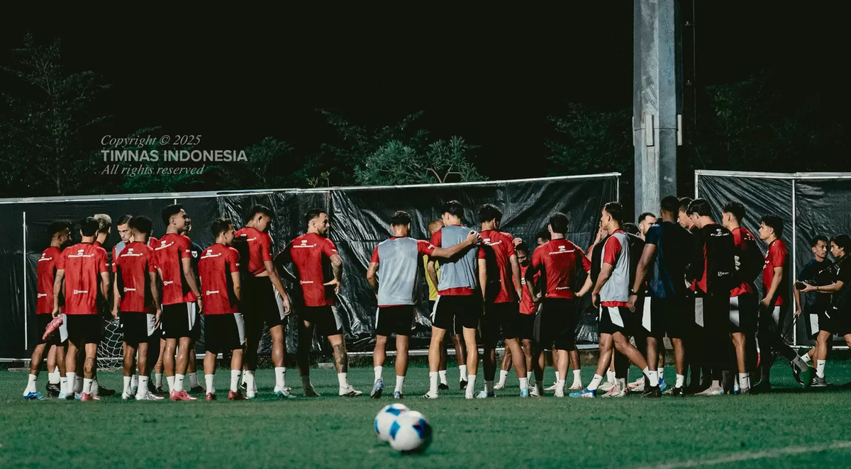 Tim Nasional Indonesia saat FIFA Matchday di Surabaya, September tahun lalu. (PSSI)