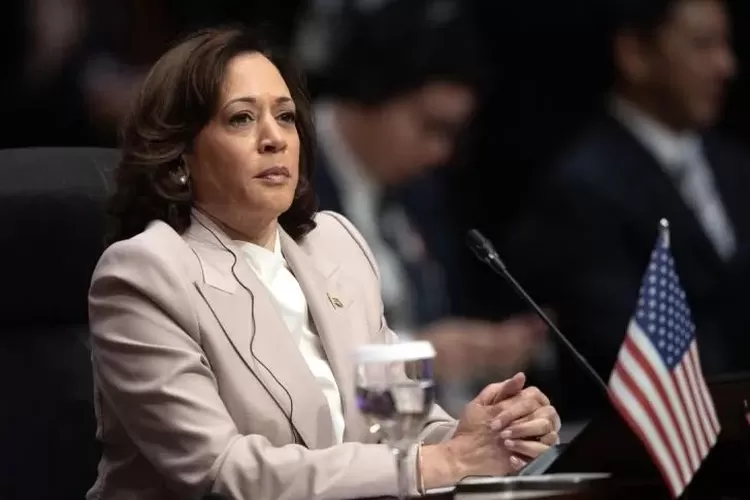 Kamala Harris , calon wakil Presiden siap menggantikan Joe Biden maju Pemilu Amerika 2024, Senin (22/7)  (Elizabeth Widowati )