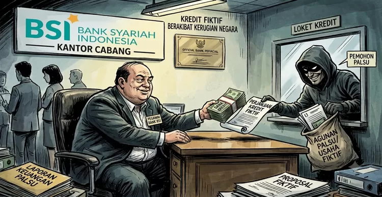 Ilustrasi korupsi di BSI.