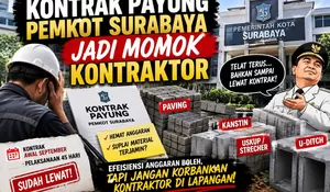 Kontrak Payung Pemkot Surabaya Jadi Momok Kontraktor, Paving hingga Kanstin Telat Suplai