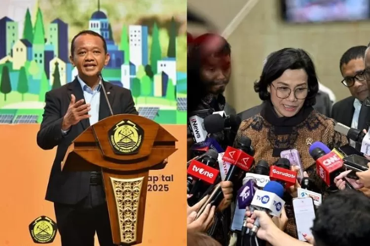 Menteri Energi dan Sumber Daya Mineral (ESDM) RI, Bahlil Lahadalia (kiri) dan Menkeu RI, Sri Mulyani (kanan) (Instagram.com / @bahlillahadalia - @smindrawati)