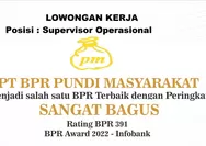 Lowongan Kerja Dibutuhkan Segera Posisi Supervisor Operasional di BPR Pundi Masyarakat Batam