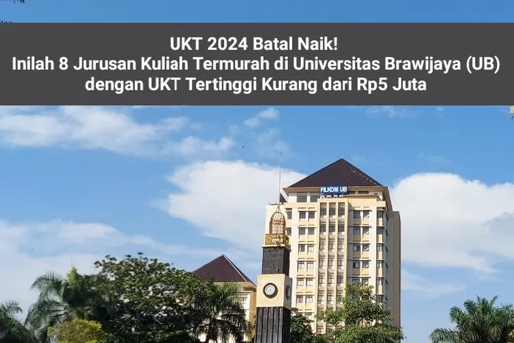 UKT 2024 Batal Naik! Inilah 8 Jurusan Kuliah Termurah Di Universitas ...