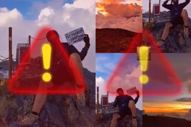  Potret pendaki viral di Gunung Marapi, Sumatera Barat (Sumbar). (Dok. BKSDA Sumbar)