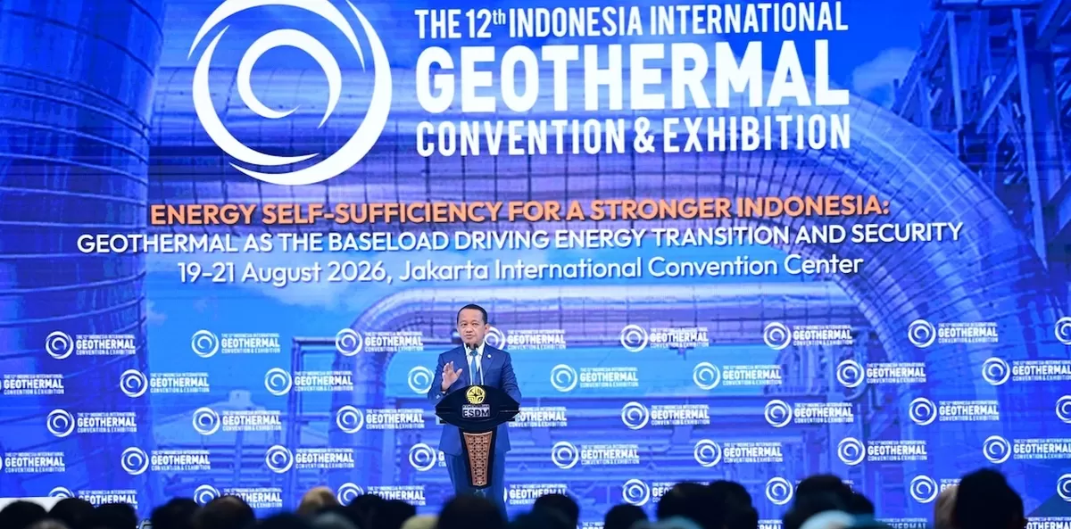 Menteri ESDM Bahlil Lahadalia saat membuka IIGCE 2026 di Jakarta, Rabu, 19 Agustus 2026. (Dok. Kementerian ESDM)