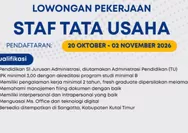 Lowongan Kerja Staf Tata Usaha Terbaru 2026, Cek Syarat dan Cara Daftarnya