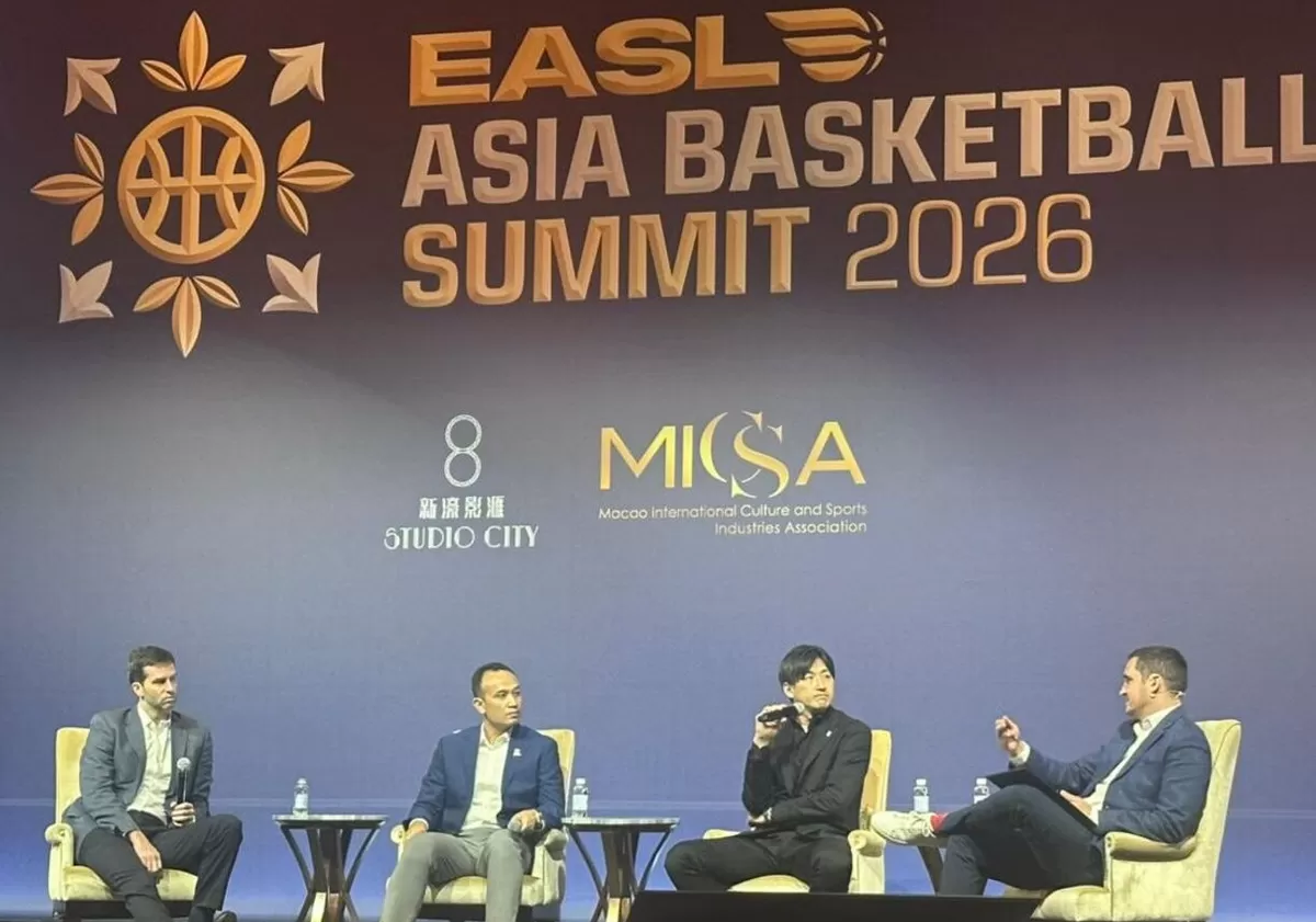 Direktur Utama IBL Junas Miradiansyah tampil sebagai pembicara dalam EASL Asia Basketball Summit, 21 Maret 2026 di Macau, bersama para liga besar seperti B.League Jepang, CBA China,  hingga NBA.  (IBL Indonesia)