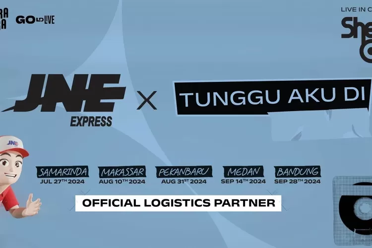 Flayer kerjasama antara JNE dengan Konser Sheila On 7 &lsquo;Tunggu Aku Di&rdquo; di 5 kota. (DOK JNE)