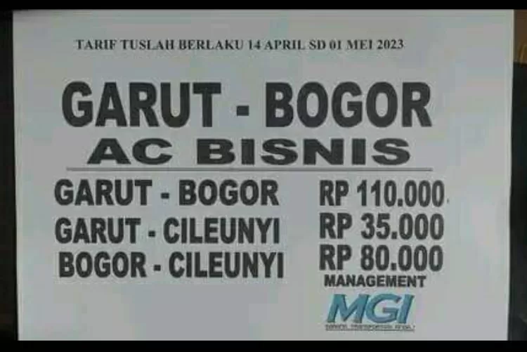 Ini Tarif Ticket Bus MGI Angkutan Lebaran 2023 Berbagai Jurusan ...