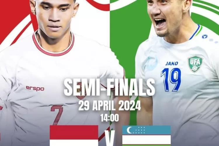 Pertandingan Semifinal Indonesia vs Uzbekistan Piala Asia U23 2024 (Foto/Instagram @afcaseancup.)