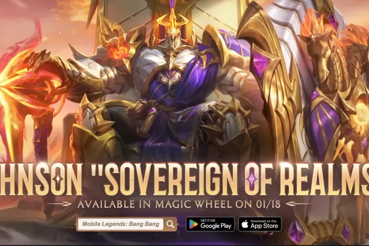 Skin Legend Jhonson Sovereign of Realms (Mobile Legends/Moonton)