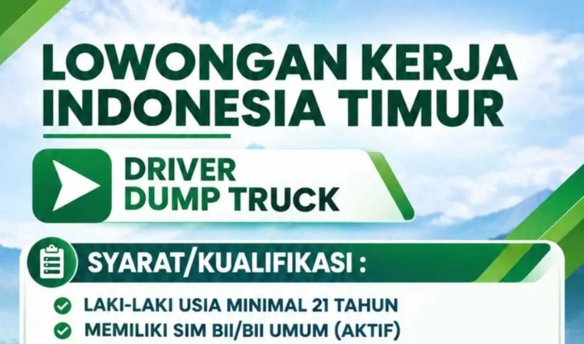 Gaji hingga Rp10 Juta! Lowongan Driver Dump Truck di Barito Timur Resmi Dibuka, Ini Syarat dan Cara Melamar 