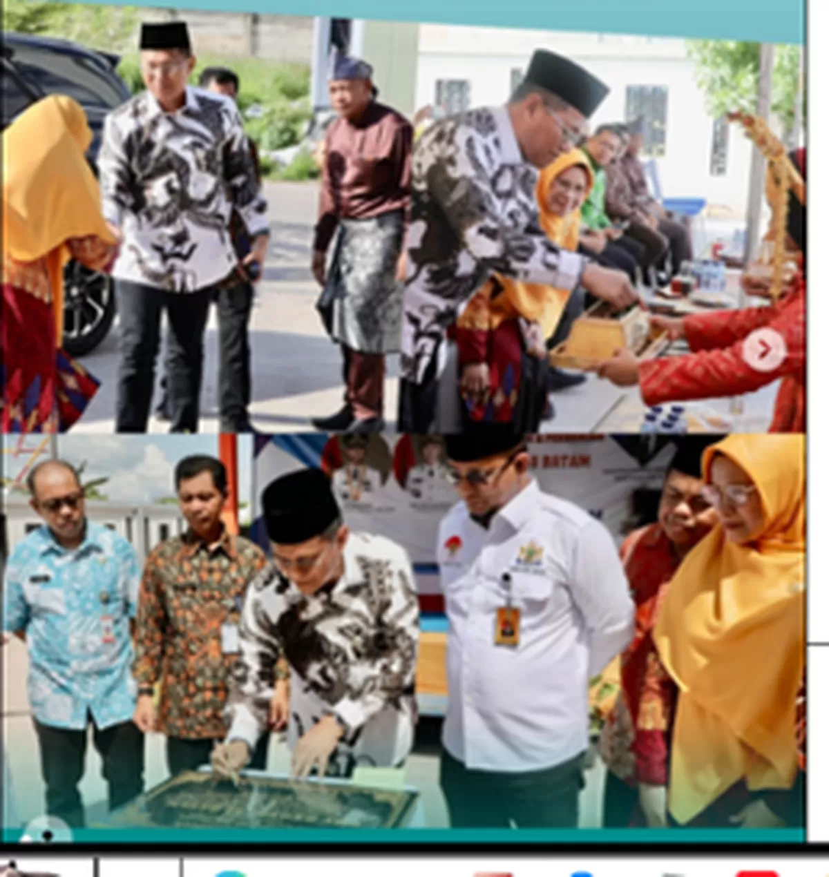 Sekda Kota Batam Firmansyah saat menadatangani prasast peresmian sekolah SMPN 65 Batam.(Foto:Diskominfo Batam)