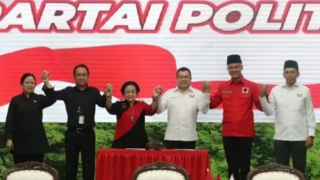 Perindo dan PDIP Sepakat kerja sama politik, dukung Ganjra Pranowo di Pilpres.  (ig @partaiperindo.)