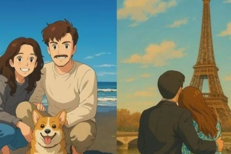 Tren edit foto ala animasi Ghibli. (fahum.umsu.ac.id)