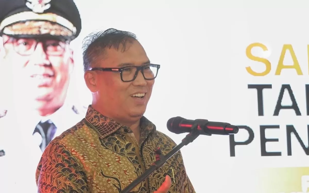 Wagub Kepri Nyanyang Haris Pratamura saat memberi sambutan diajang Talkshow Pendidikan Nihon Nagoya Festival 2026.(foto:Diskominfo Kepri)