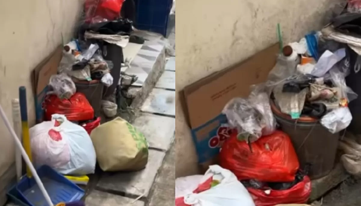 Keluhan warga di Cengkareng, Jakarta Barat yang rumahnya penuh sampah usai ditinggal mudik. (TikTok/rikadelima14)