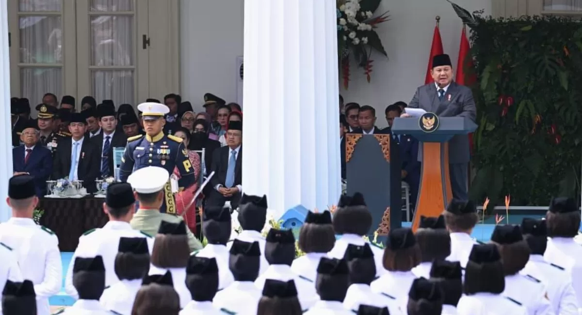 Presiden Prabowo Subianto memimpin Upacara Peringatan Hari Lahir Pancasila Tahun 2026 yang digelar di Gedung Pancasila. (setneg.go.id)