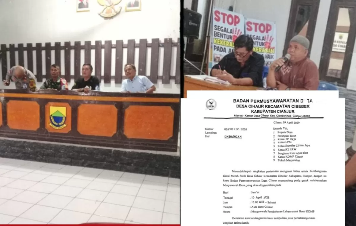 Aksi walk out warnai Musyawarah Desa Cihaur. (FOTO: Ist)
