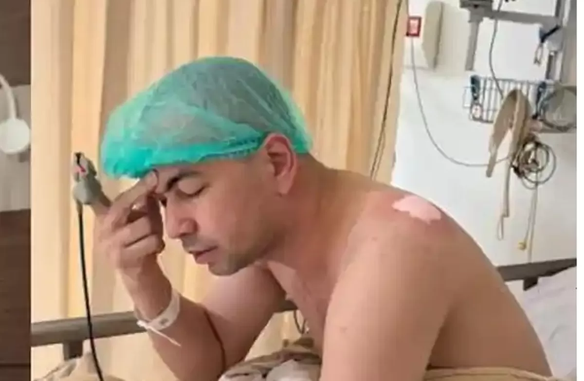 Raffi Ahmad saat melakukan dioperasi. 