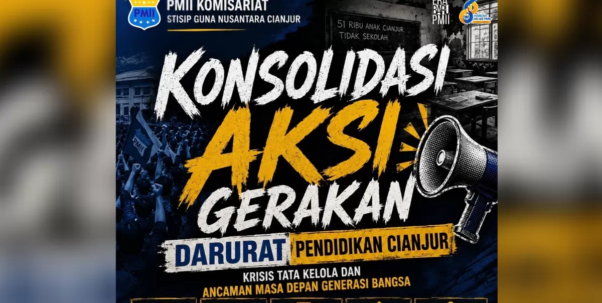 PMII Guna Nusantara gelar konsolidasi aksi darurat pendidikan di Cianjur. (FOTO: Ist)
