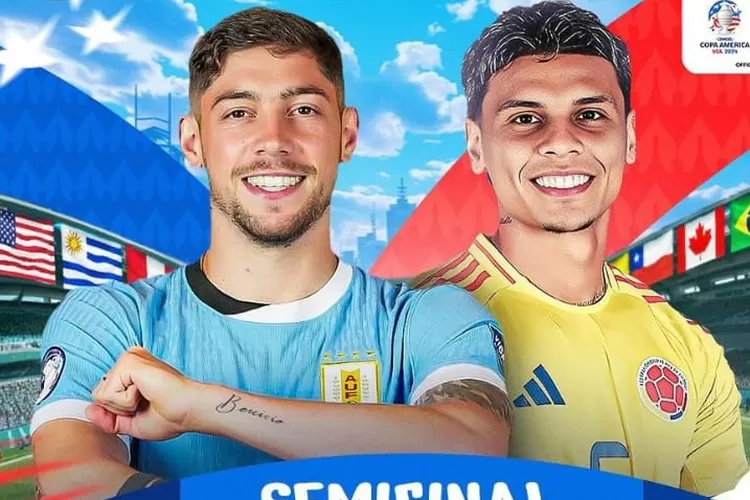 Ilustrasi pertandingan Uruguay vs Kolombia di Copa America 2024 (Instagram.com/@vidiosports)