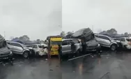 Viral! Kecelakaan Beruntun di Tol Cipularang KM 92 Arah Jakarta, Banyak Kendaraan Ringsek Bertumpuk