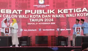 Debat Pamungkas Pilkada Depok Panas! Imam-Ririn dan Supian-Chandra Saling Sindir