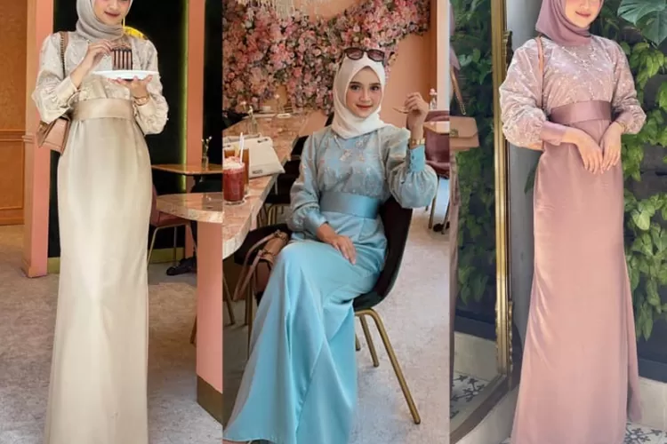 Dress hijab outlet pesta