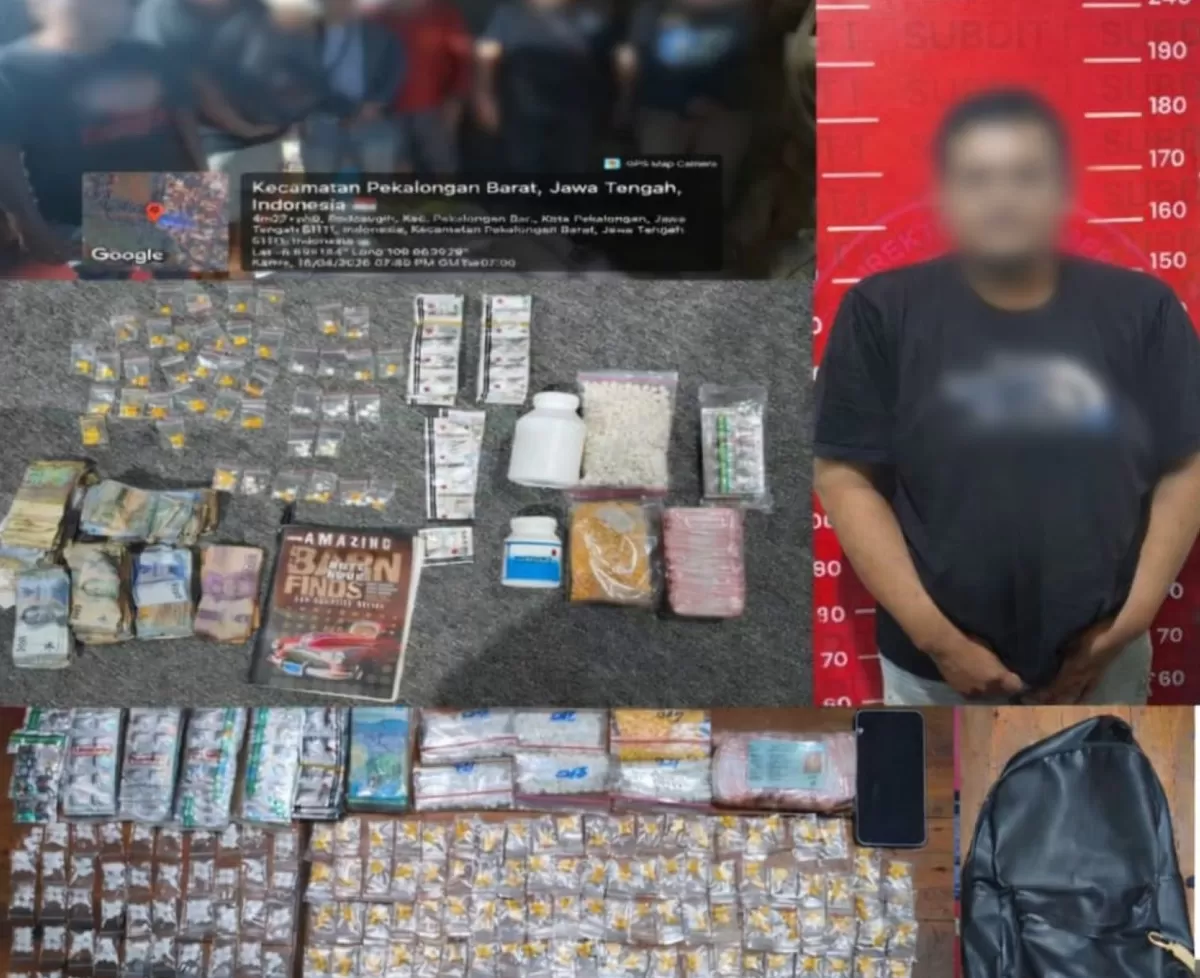 Ribuan pil terlarang berhasil diamankan polisi dari dua lokasi di Pekalongan Barat. Satu tersangka ditangkap, sementara jaringan pemasok masih dalam pengejaran.
