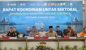 Sinergis Lintas Sektor, Polda Sultra Rakor Bersama Forkopimda Pastikan Kesiapan Pelayanan Idulfitri 1447 H