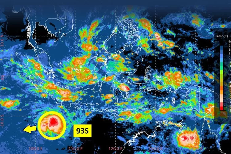 Waspada Bibit Siklon Tropis 93S, BMKG Ingatkan Potensi Hujan Sangat Lebat di Sejumlah Wilayah Indonesia (x.com/InfoHumasBMKG)