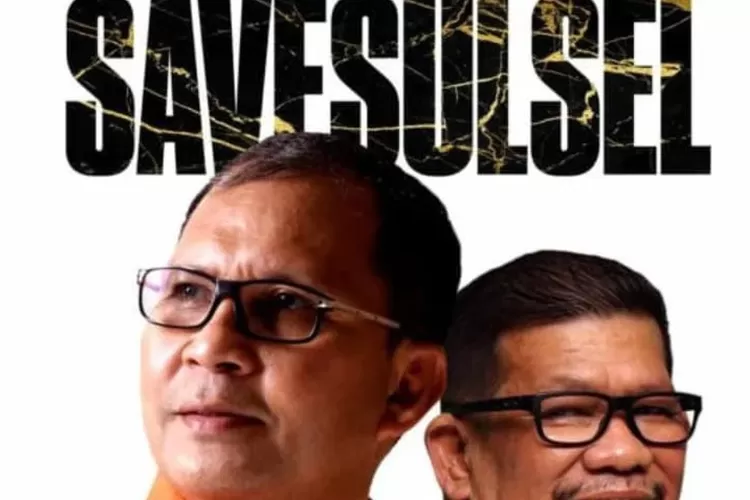 Pasangan Danny-Azhar mengusung tagline DIA Baik untuk Sulsel dan Save Sulsel di Pilgub Sulsel 2024. (1ST)