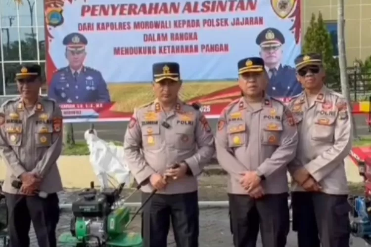 Kapolres Morowali, AKBP Zulkarnain, bersama Wakapolres Kompol Awaluddin Rahma, bersama jajaran (Ist/Metrosulteng)
