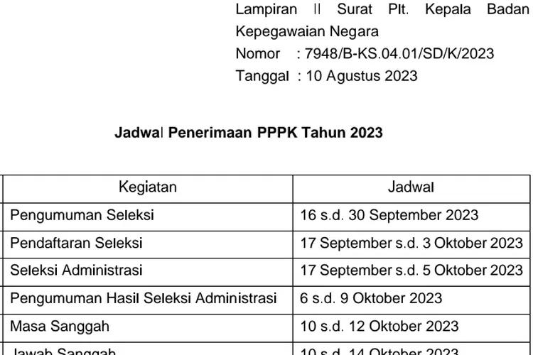 Calon PPPK Siap-Siap, Jadwal Rencana Seleksi CASN 2023 Sudah Keluar ...