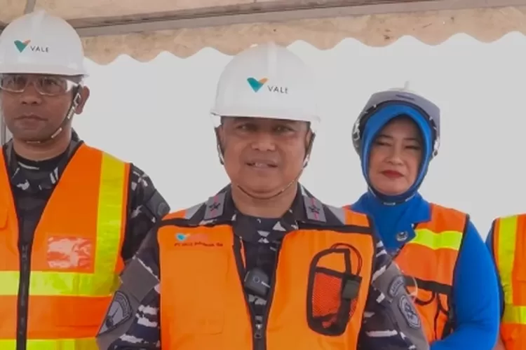Danlantamal IV Makassar, Brigjen TNI AL Wahyudi Latief berkunjung ke PT Vale IGP Morowali