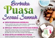 Tata Cara Berbuka Puasa di Bulan Suci Ramadan yang Diajarkan Rasulullah SAW