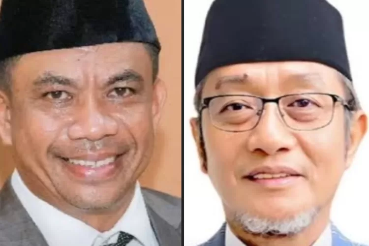 Kadis Pendidikan Morowali saat ini, Arifin Lakane (kiri), Kadis sebelumnya, Amir Aminudin (kanan) (Metrosulteng)