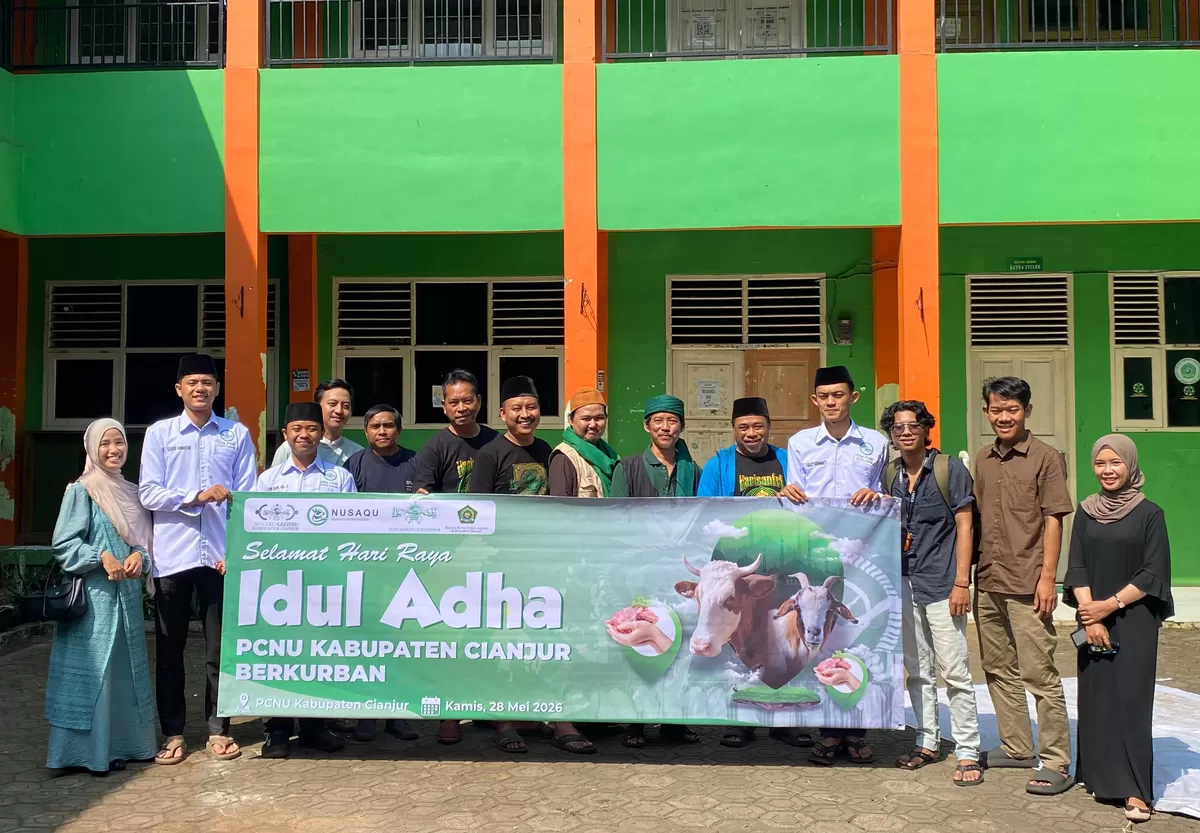 PCNU Cianjur salurkan kurban 1 ekor sapi 7 domba (PCNU Cianjur for Journalnusantara )