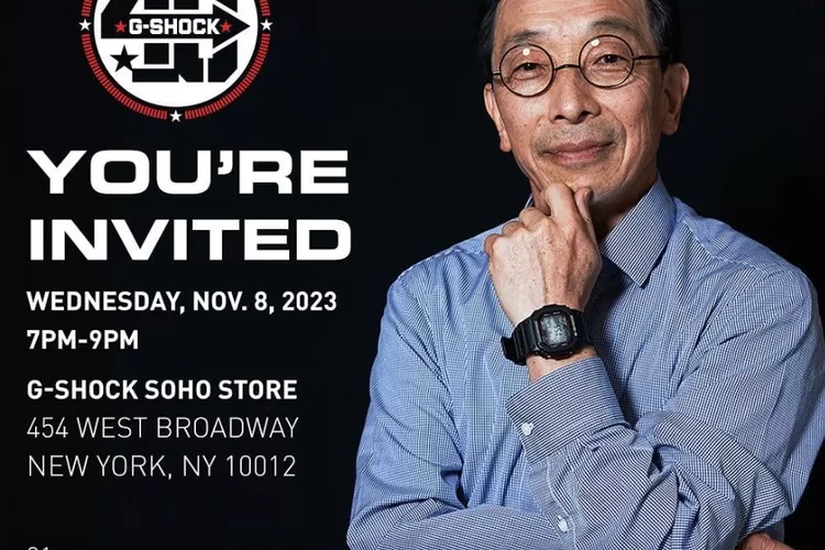 Casio Engineer and G-Shock Creator Kikuo Ibe to Appear at G-Shock Soho Store in New York City on November 8, 2023