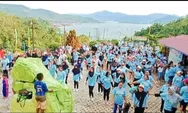 Keseruan HUT Desa Korololaki yang ke 117 diwarnai Jalan Santai dan Senam Bersama