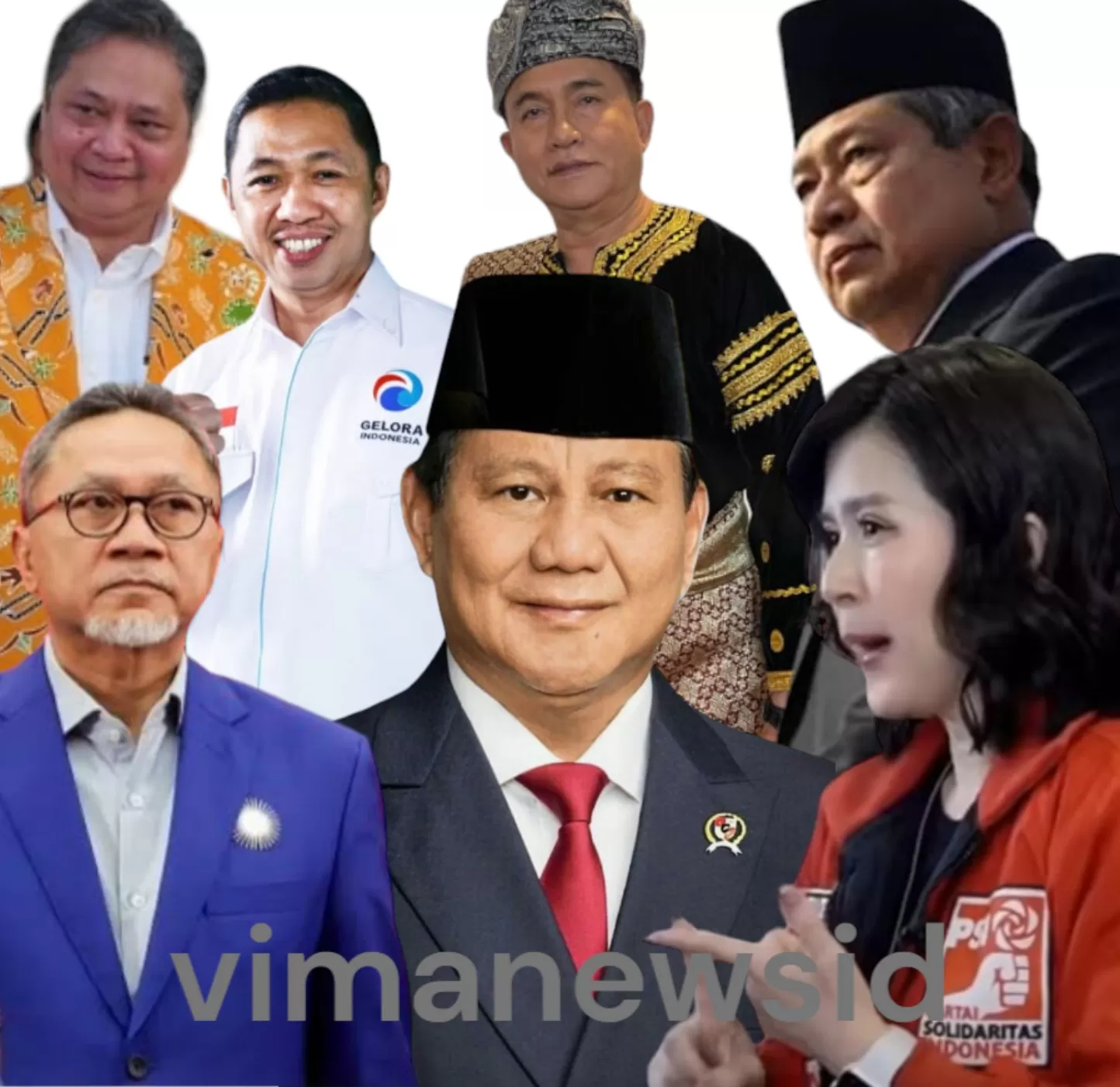 Para tokoh 7 Partai Politik pendukung Prabowo Subianto (Dok/vimanews.id)