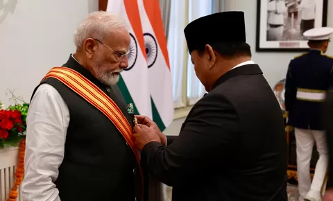 PM India Narendra Modi Dapat Anugerah Bintang Adipurna dari Prabowo Subianto